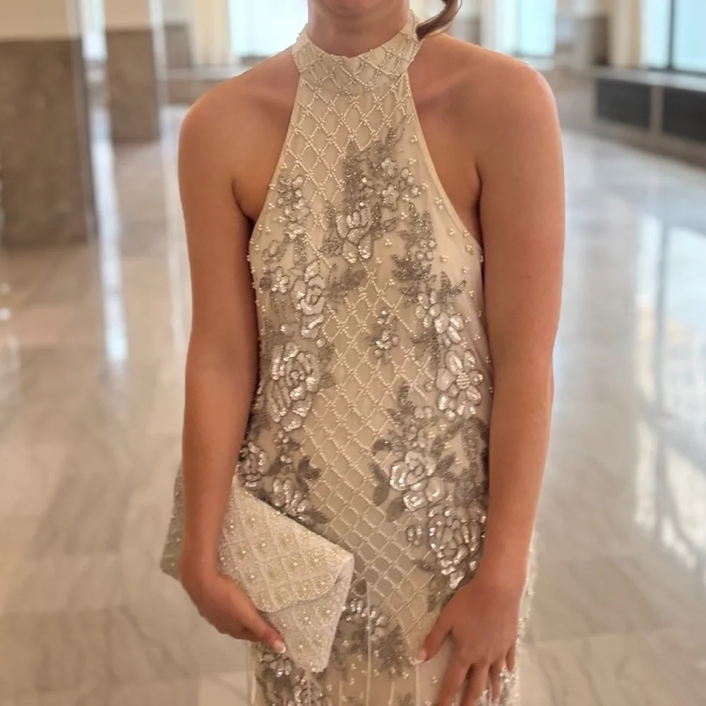 ASOS Beaded Feathered Dress - Picture 7 of 8